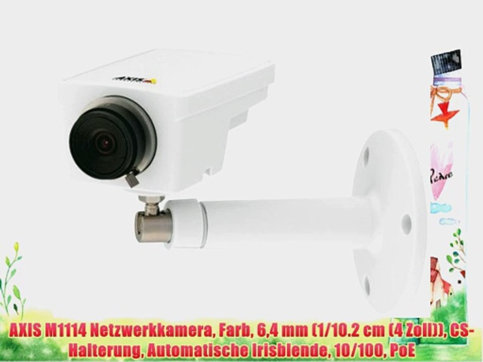AXIS M1114 Netzwerkkamera Farb 64 mm (1/10.2 cm (4 Zoll)) CS-Halterung Automatische Irisblende
