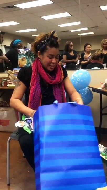 My surprise baby shower @  beauty school!