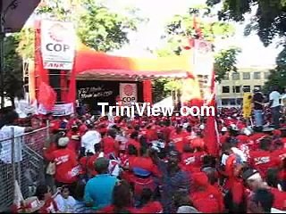 COP Rally in Woodford Square
