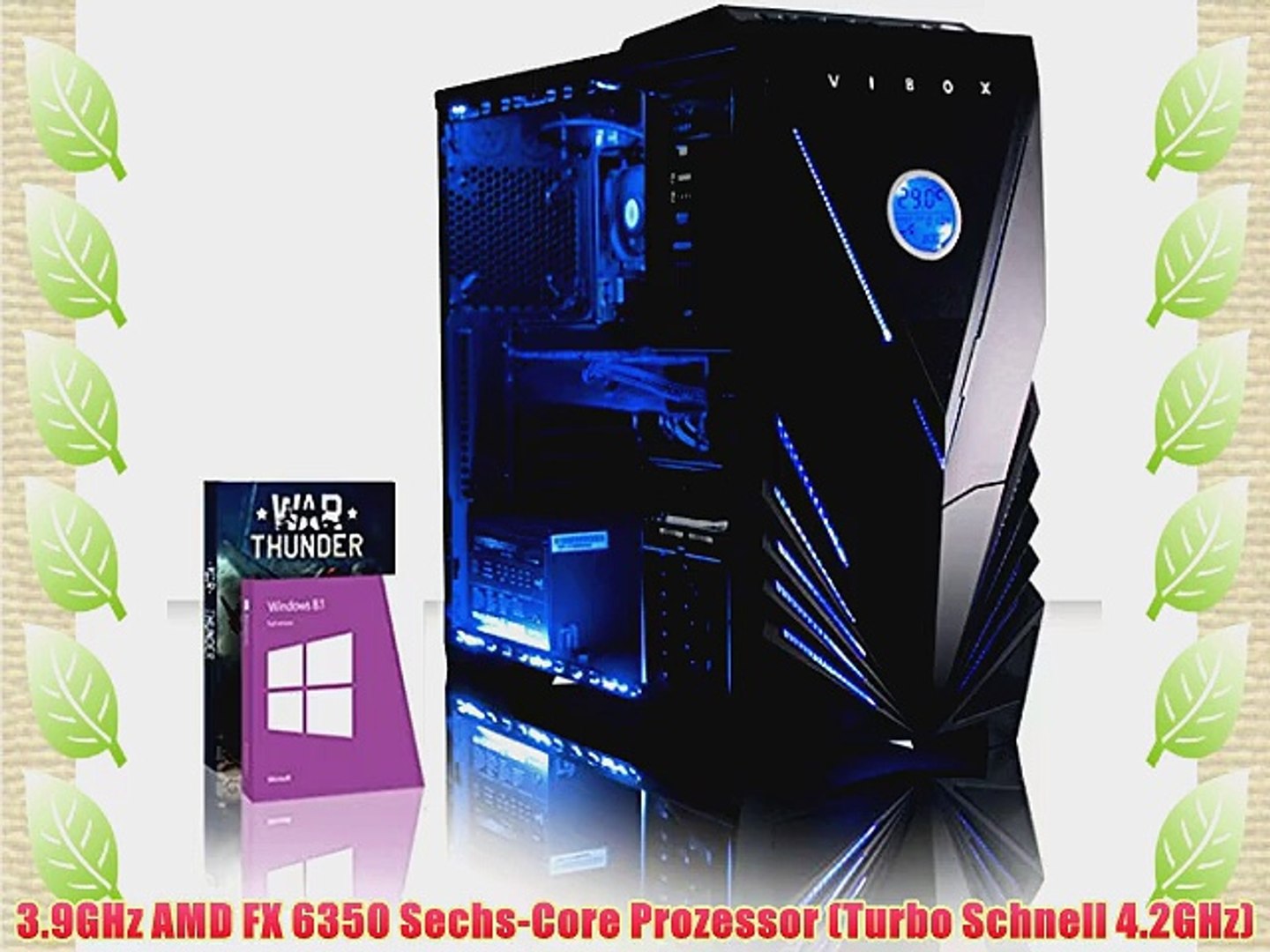 VIBOX Advance 9 - Extreme Leistung Gamer Gaming PC Multimedia Hohe Spezifikation Desktop PC