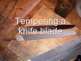 Tempering (hardening) a knife blade (with a Camping Stove)