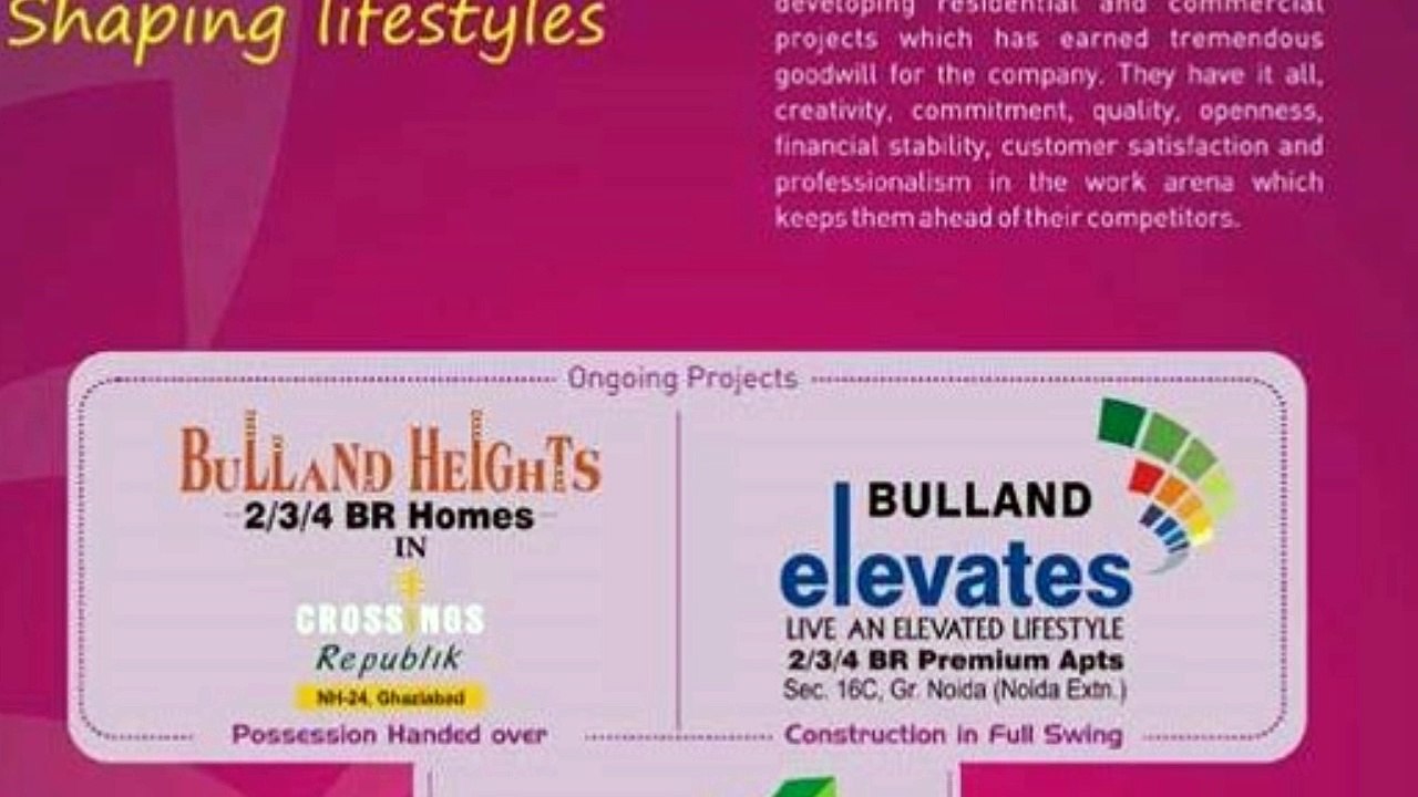 Bulland Calisto Greater Noida West -Noida Extension TOP 2 BHK Flat