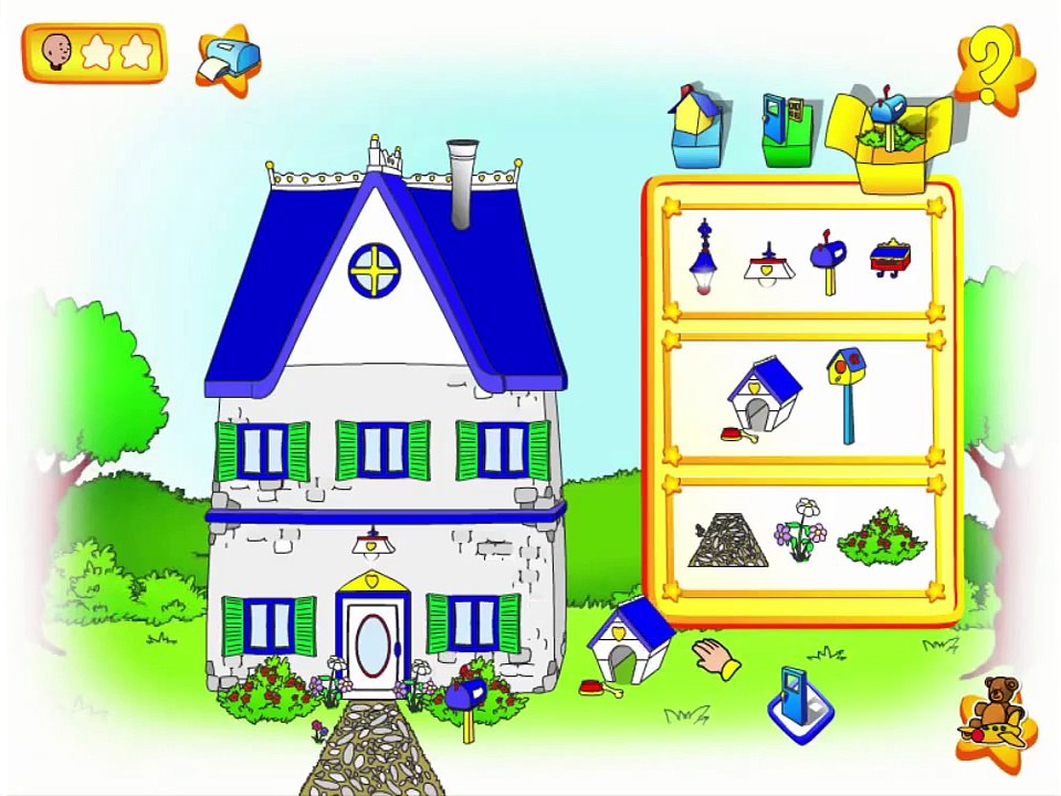 Caillou Build Doll House For Rosie Cartoon Animation PBS Kids Game Play Walkthrough