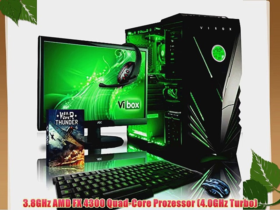 VIBOX Centre Paket 4XS - 4.0GHz AMD Quad-Core Gamer Gaming PC Multimedia Desktop PC Computer