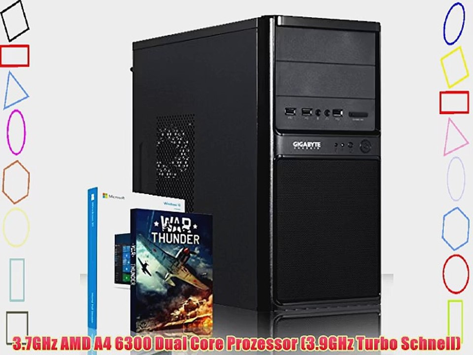 VIBOX Essentials 10 - 3.7GHz AMD Dual Core Desktop Gamer Gaming PC Computer mit WarThunder
