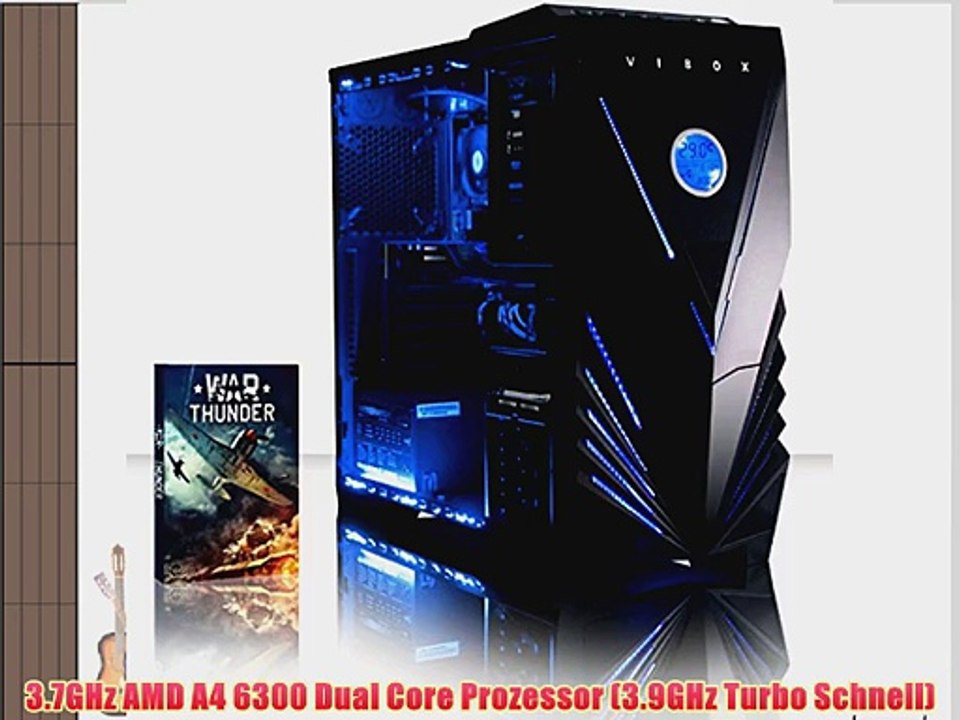 VIBOX Essentials 24 - 3.7GHz AMD Dual Core Desktop Gamer Gaming PC Computer mit WarThunder