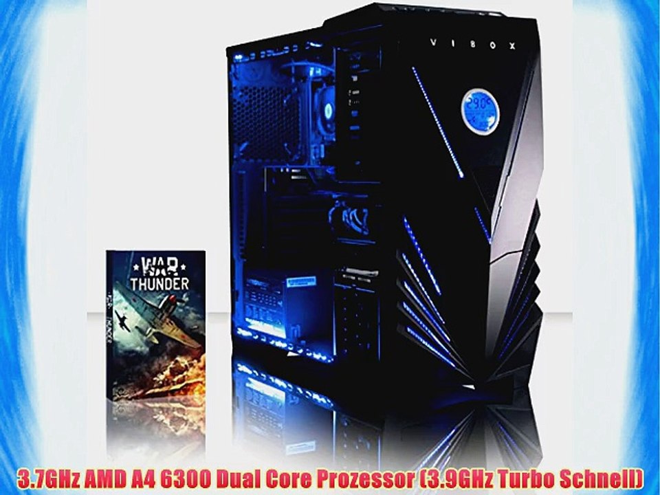 VIBOX Essentials 25 - 3.7GHz AMD Dual Core Desktop Gamer Gaming PC Computer mit WarThunder