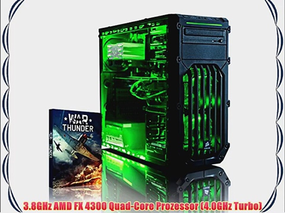 VIBOX Centre 4XL - 4.0GHz AMD Quad-Core Gamer Gaming PC Multimedia Desktop PC Computer mit
