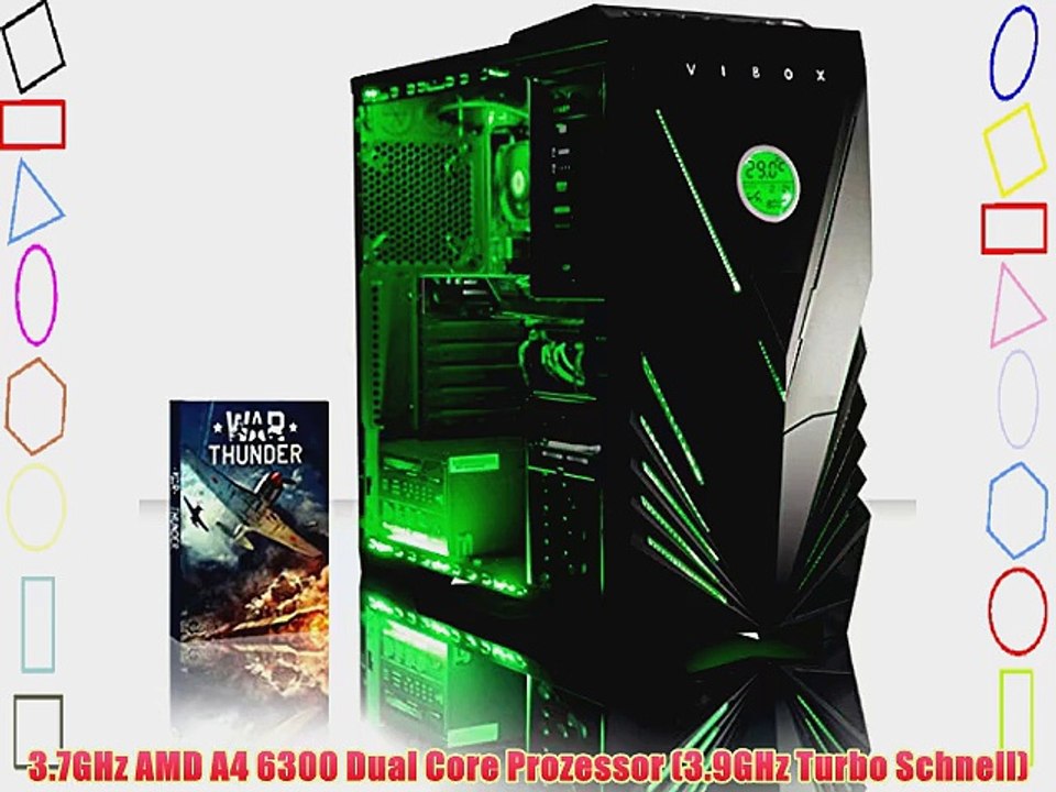 VIBOX Essentials 39 - 3.7GHz AMD Dual Core Desktop Gamer Gaming PC Computer mit WarThunder