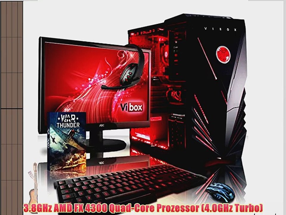 VIBOX Centre Paket 4X- 4.0GHz AMD Quad-Core Gamer Gaming PC Multimedia Desktop PC Computer