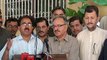 عوامی نیشنل پارٹی سندھ کے صوبائی جنرل سیکریٹری یونس بونیری قومی عوامی تحریک کے رہنماؤں کے ہمراہ مردان ہاؤس میں پریس کانف