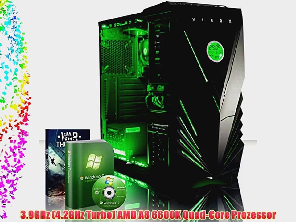 VIBOX Standard 3XSW - B?ro Familie Gamer Gaming PC Multimedia Desktop PC Computer mit WarThunder