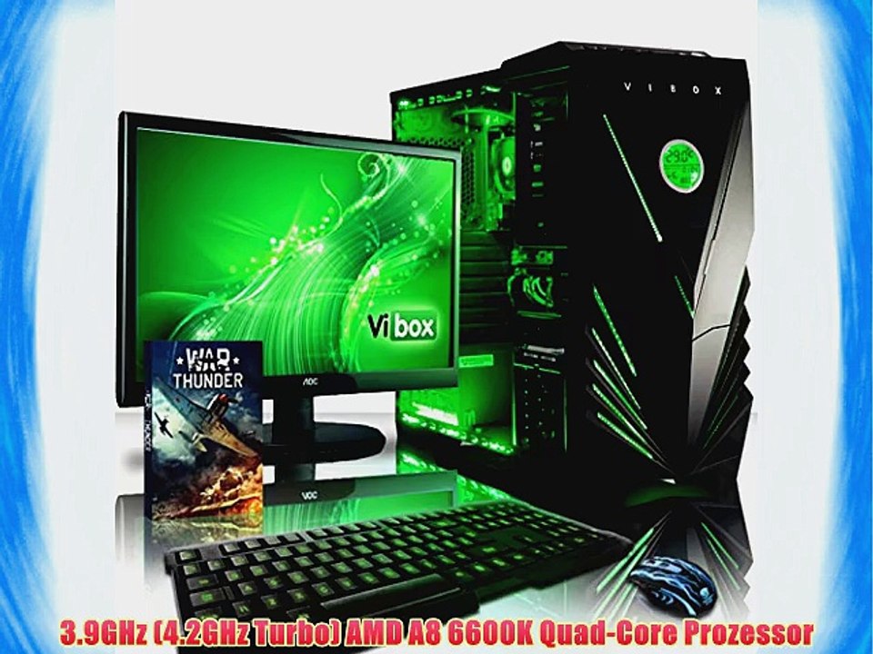 VIBOX Standard Paket 3W - B?ro Familie Gamer Gaming PC Multimedia Desktop PC Computer mit WarThunder