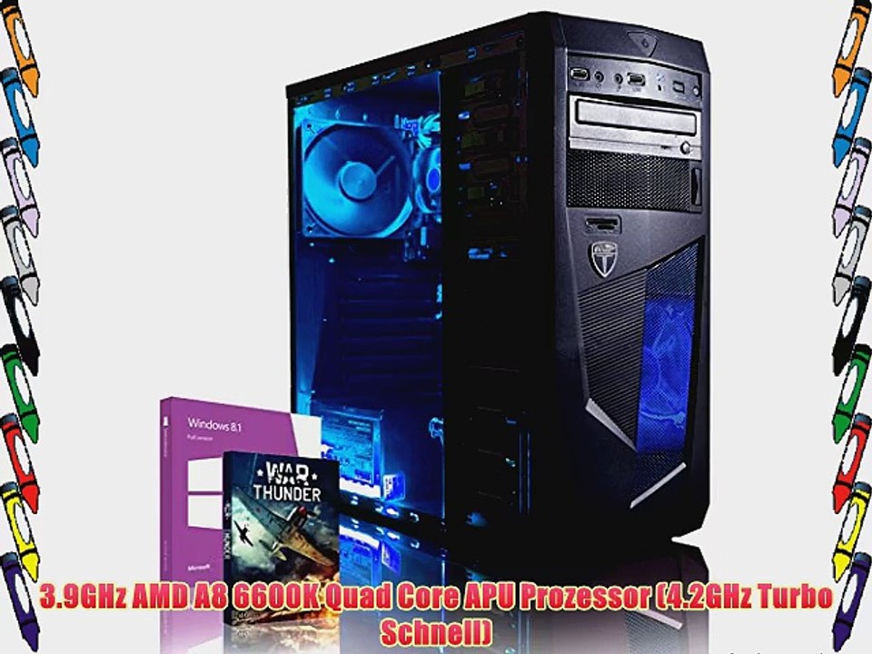 VIBOX Ultra 11XSW - 4.2GHz Quad Core B?ro Familie Gamer Gaming PC Multimedia Desktop PC Computer