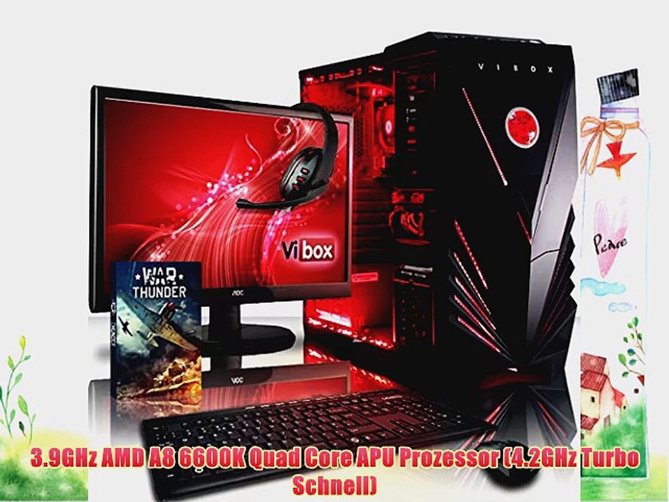 VIBOX Ultra Paket 11A - 4.2GHz Quad Core B?ro Familie Gamer Gaming PC Multimedia Desktop PC