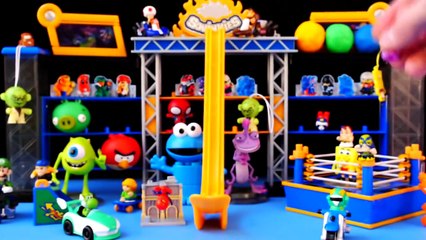 Play Doh Surprise Toy Squinkies Disney Pixar Cars 2 Spongebob Spiderman Power Rangers