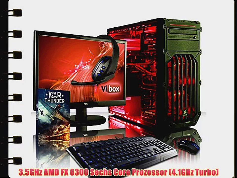 VIBOX Warrior Paket 4SW - Schnell 4.1GHz 6-Core Hohe Spezifikation Desktop Gamer Gaming PC