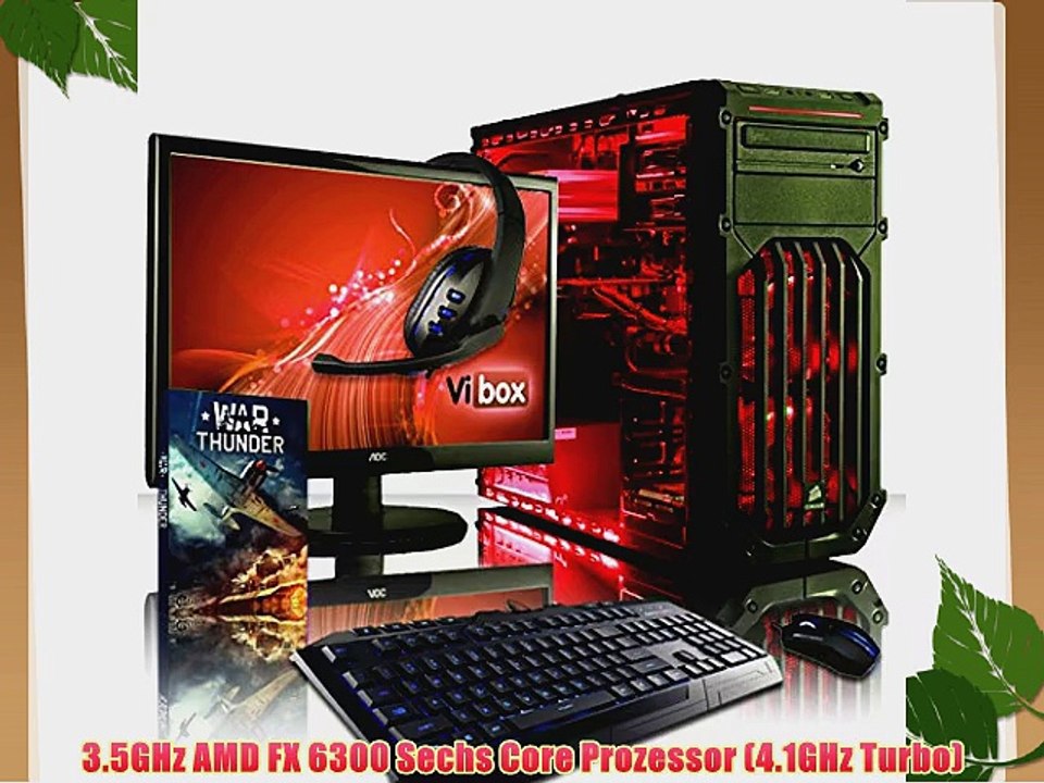 VIBOX Warrior Paket 4XSW - Schnell 4.1GHz 6-Core Hohe Spezifikation Desktop Gamer Gaming PC