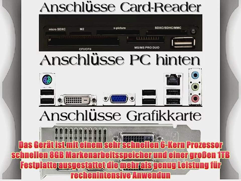 Komplett-PC Ultra-Gaming-PC Hexa-Core AMD FX-6300 6x3.5GHz (Turbo bis 4.1GHz) 22 LED Bildschirm