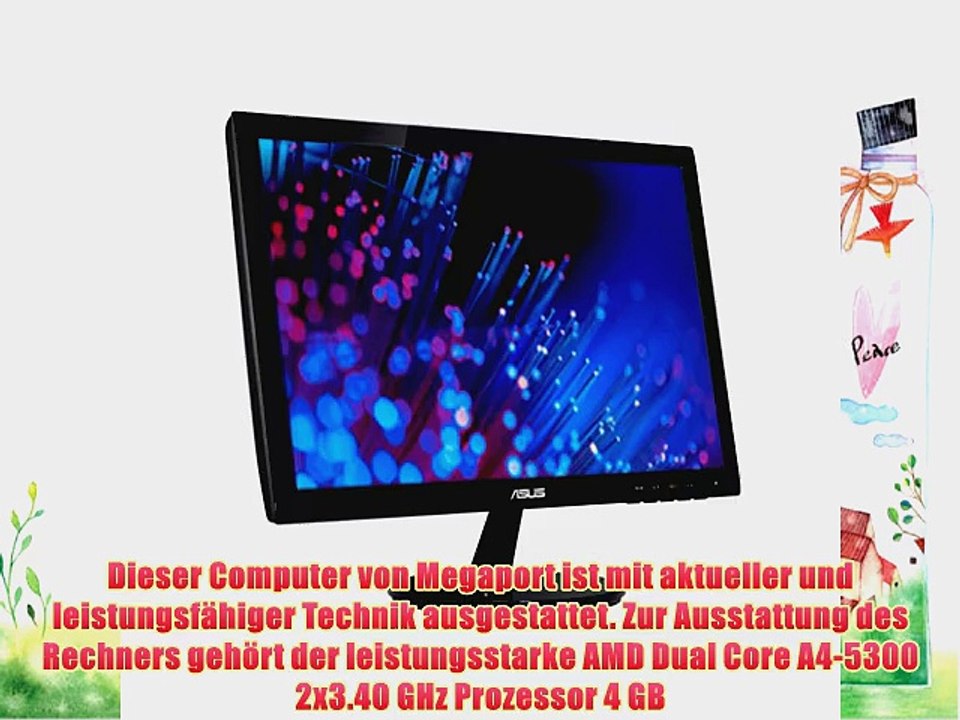 Megaport Office   Multimedia Komplett PC AMD A4-5300 2x 3400 MHz   Windows 7 4GB DDR3 500GB