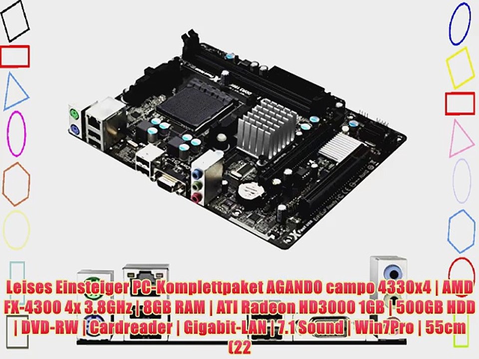 Leises Einsteiger PC-Komplettpaket AGANDO campo 4330x4 | AMD FX-4300 4x 3.8GHz | 8GB RAM |
