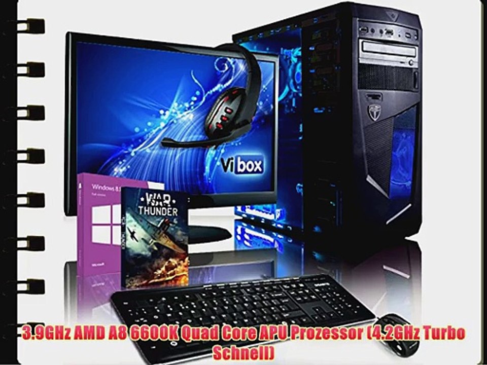 VIBOX Ultra Paket 11XSW - 4.2GHz Quad Core B?ro Familie Gamer Gaming PC Multimedia Desktop