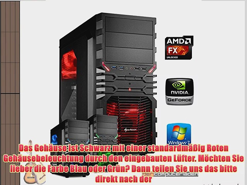 dercomputerladen Gamer PC System AMD FX-6300 6x35 GHz 16GB RAM 1000GB HDD nVidia GT730 -4GB
