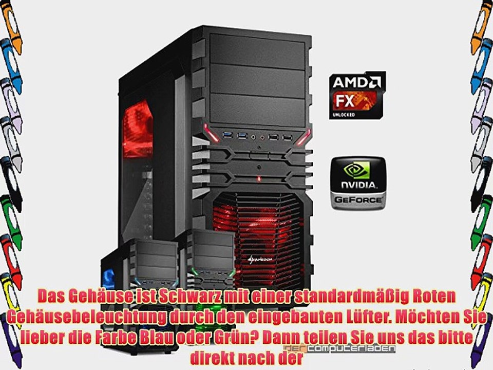 dercomputerladen Gamer PC System AMD FX-6300 6x35 GHz 16GB RAM 1000GB HDD nVidia GTX750 -2GB