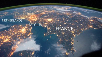 Страны и континенты вид из Космоса