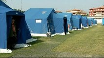 earthquake caught on tape italy 29 05 2012 refugee tents tremble