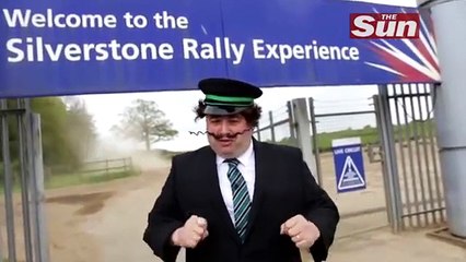 Rob Gill tries to shut up Go Compare singer Gio Compario through driving alone