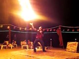 Fire staff spinning in Thailand to RHCP