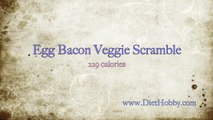 Egg Bacon Veggie Scramble - Diet Recipes; Healthy Home Cooking, Low- Calorie Lifestyle #