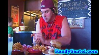 Cowboy Burger Challenge So Long Saloon's 10 Layer Burger  Randy Santel