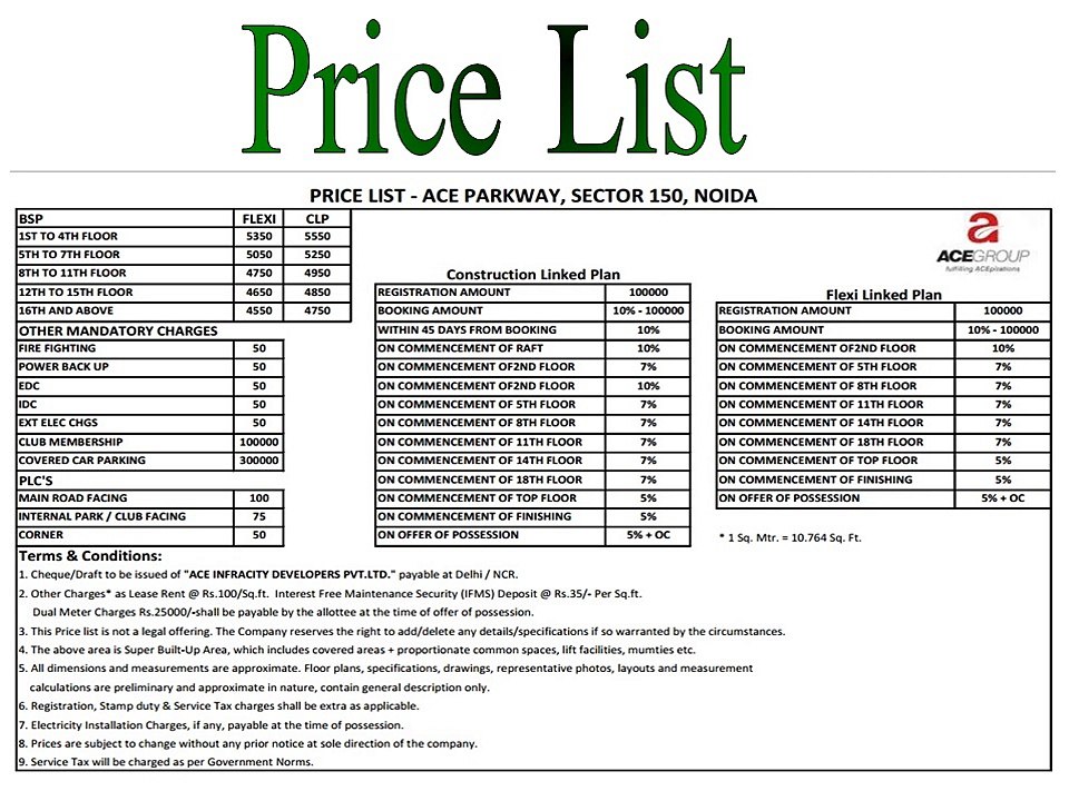 2/3 BHK Luxurious Apartment in Ace Parkway