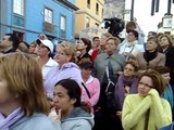 LLEGADA VIRGEN DE CANDELARIA A LA LAGUNA  ENTRADA  IGLESIA SANTO DOMINGO CARGADA POR COSTALEROS DEL ROSARIO   9 DE MAYO DE 2009