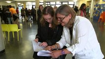 Students open A-level results at Southfields Academy