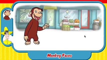 Curious George Monkey Faces Educational Cartoon Game [HD]