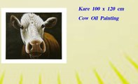 Kare 100 x 120 cm Cow Oil Painting