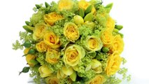 Yellow & Blue Wedding Theme. Summer Wedding Flowers and Wedding Bouquets