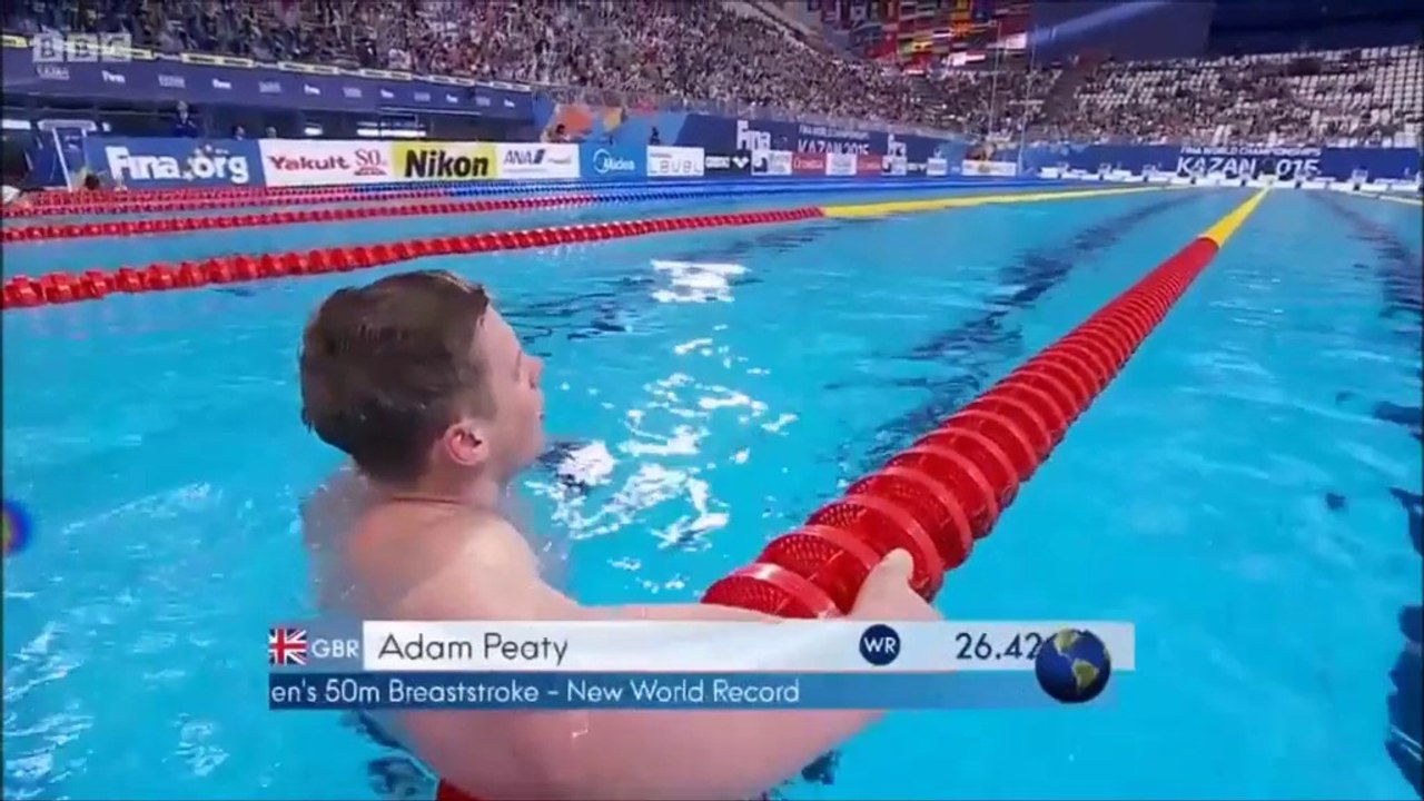 50m brasse H (demi-finales) - ChM 2015 natation, Adam Peaty en 26.42 (record du monde)