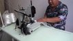 Net sewing machine for attaching rope