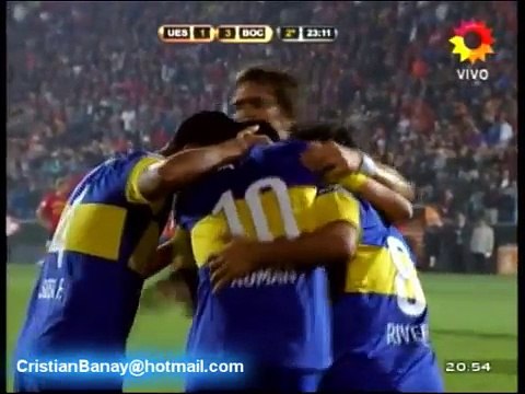 Golazo de Juan Roman Riquelme a Union Española (2-3) (Relato Walter Saavedra)