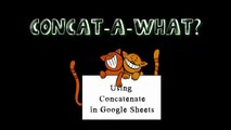 Using Concatenate in Google Sheets