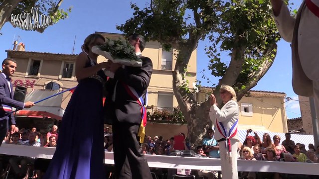 Fête de Bessan - Remise des bouquets
