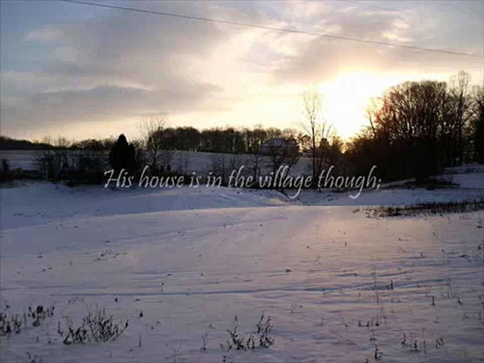 Stopping by woods on a snowy evening