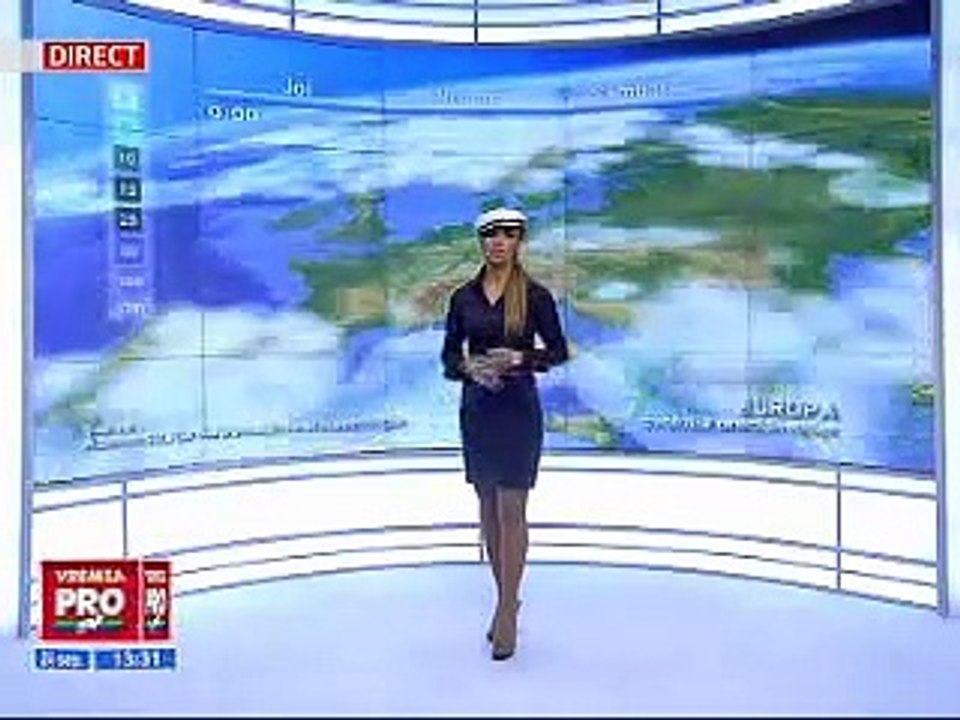 Weather Girl - Romanian Woman  Presenter Rumania Chick Romania