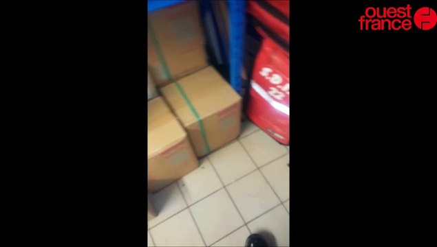 Les pompiers inondés à Lannion