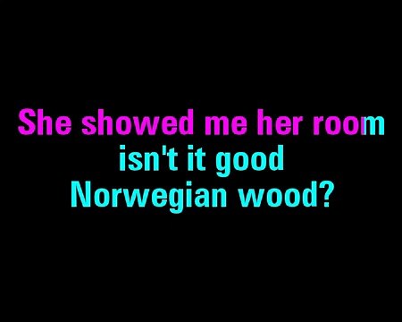 Norwegian Wood Karaoke The Beatles - You Sing The Hits