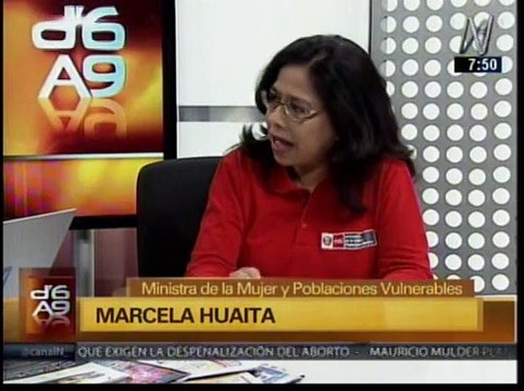 Postura de Nadine Heredia sobre despenalización del aborto no es la oficial, dijo Marcela Huaita